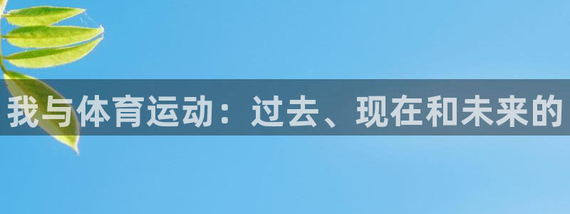 凯发官方正版app娱乐是那个系列的台子:我与体育运动:过去、