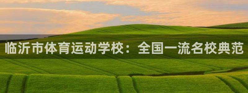 凯发官方正版app娱乐：临沂市体育运动学校：全国一流名校典范